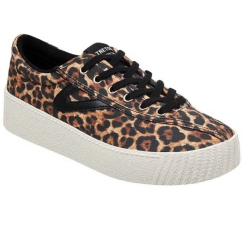 Tretorn Nylite Leopard Print Platform Sneakers